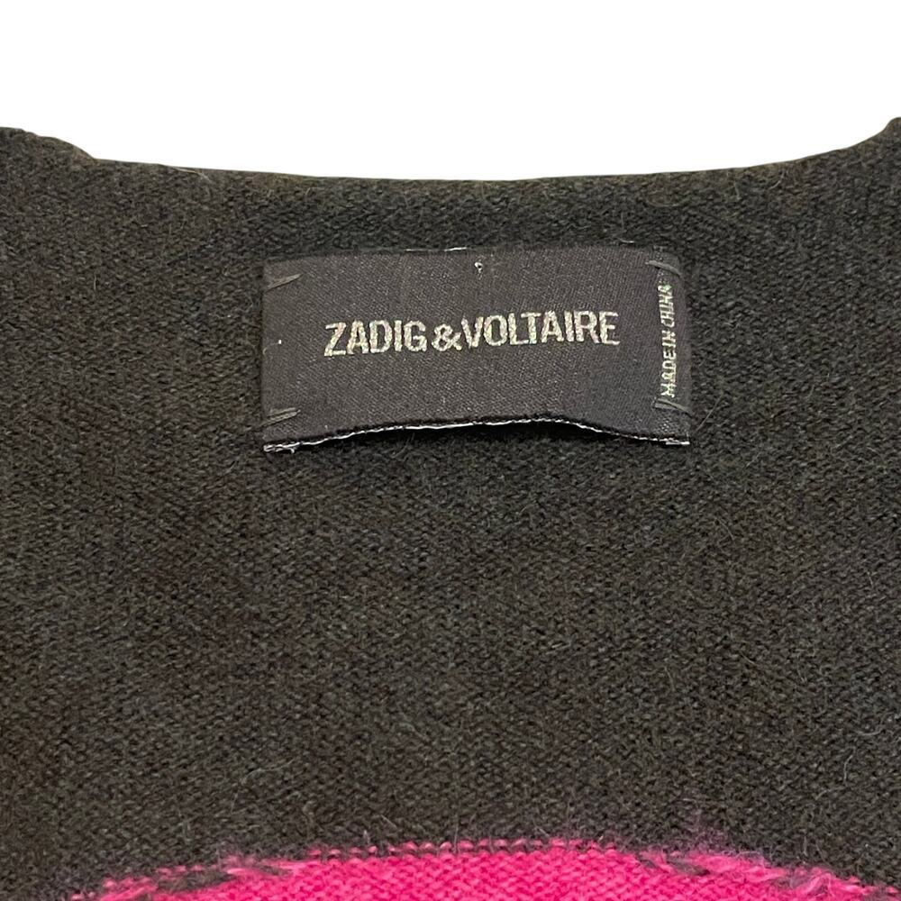 Rare Zadig & Voltaire Cashmere Skull Sweater | Pink Back Graphic, 100% Cashmere - Picture 4 of 7